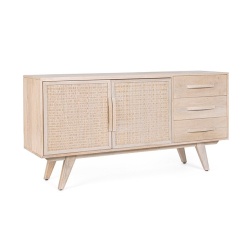 Credenza 2 ante 3 cassetti in legno Sahana Bizzotto